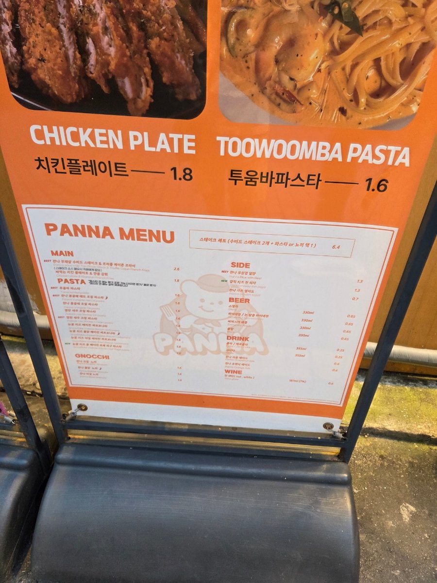 Menu board