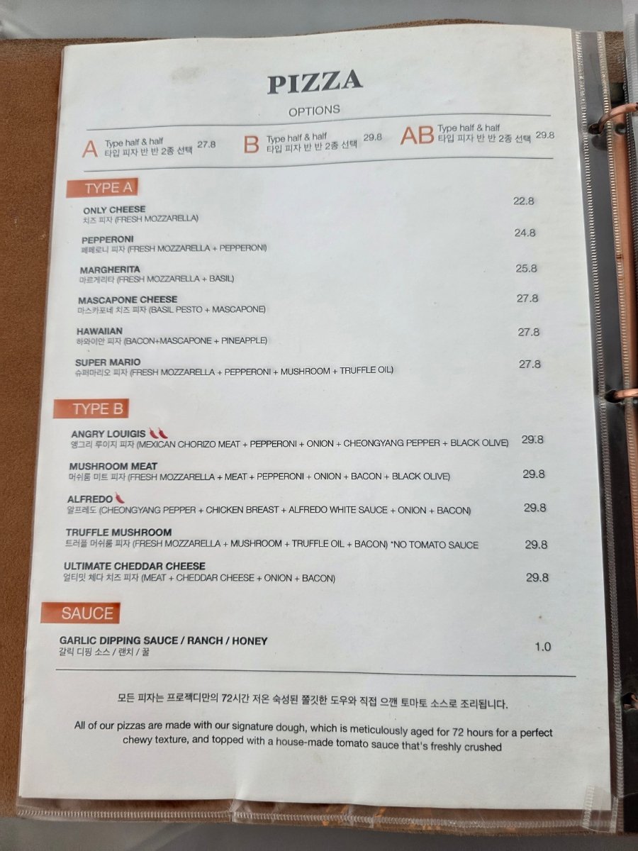 Menu board