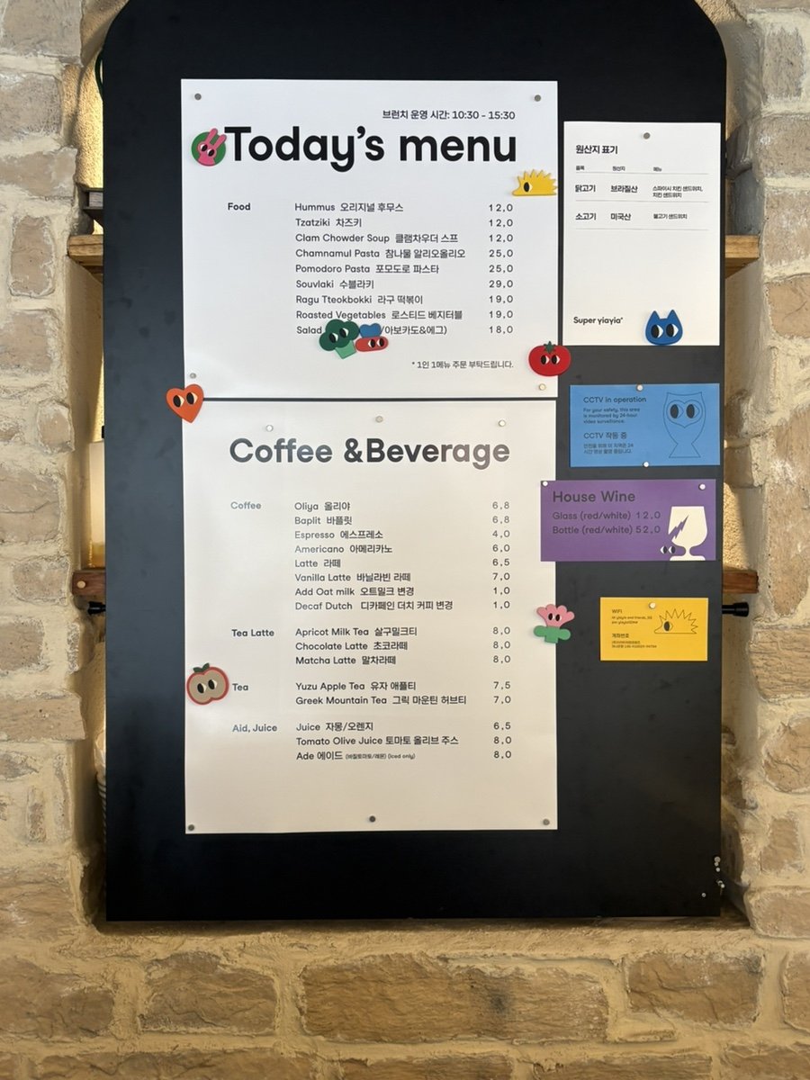 Menu board
