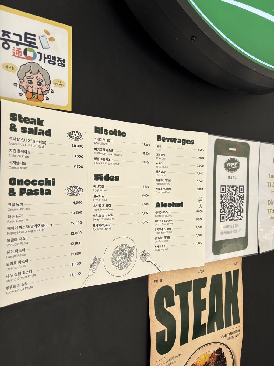 Menu board