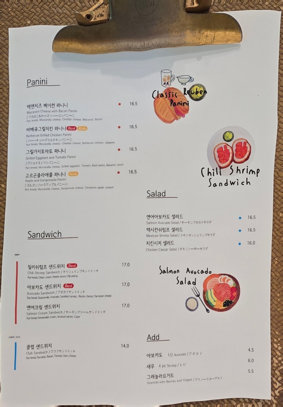 Menu board