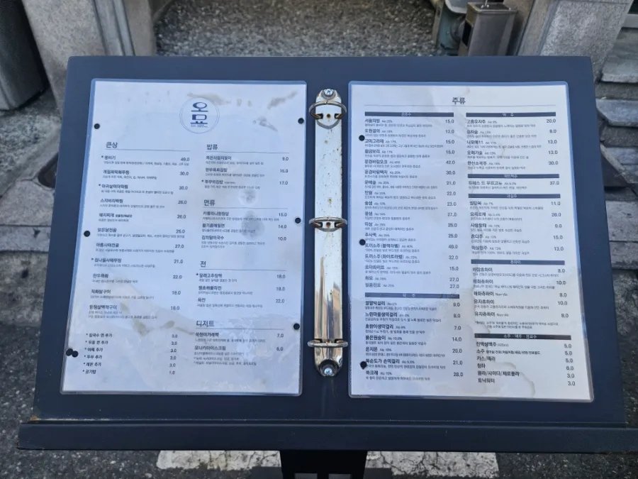 Menu board