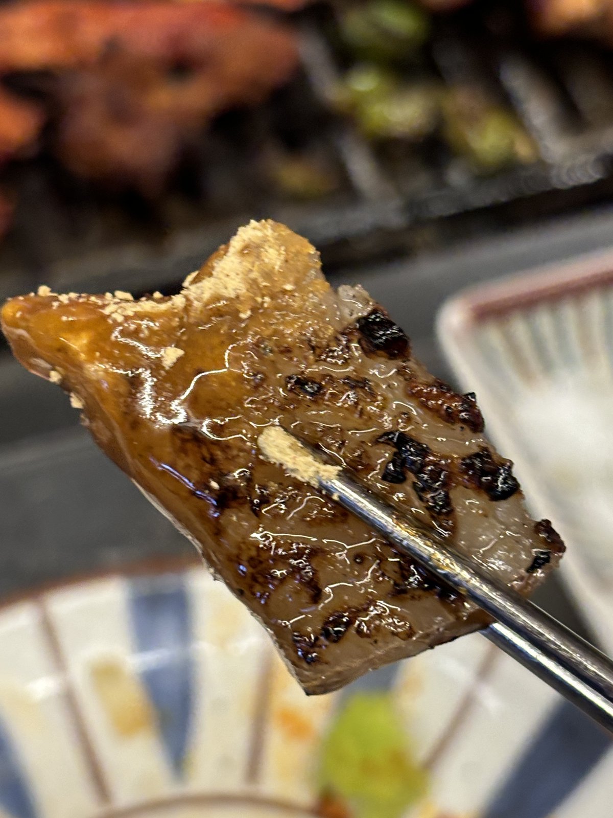 Grilled pork skin