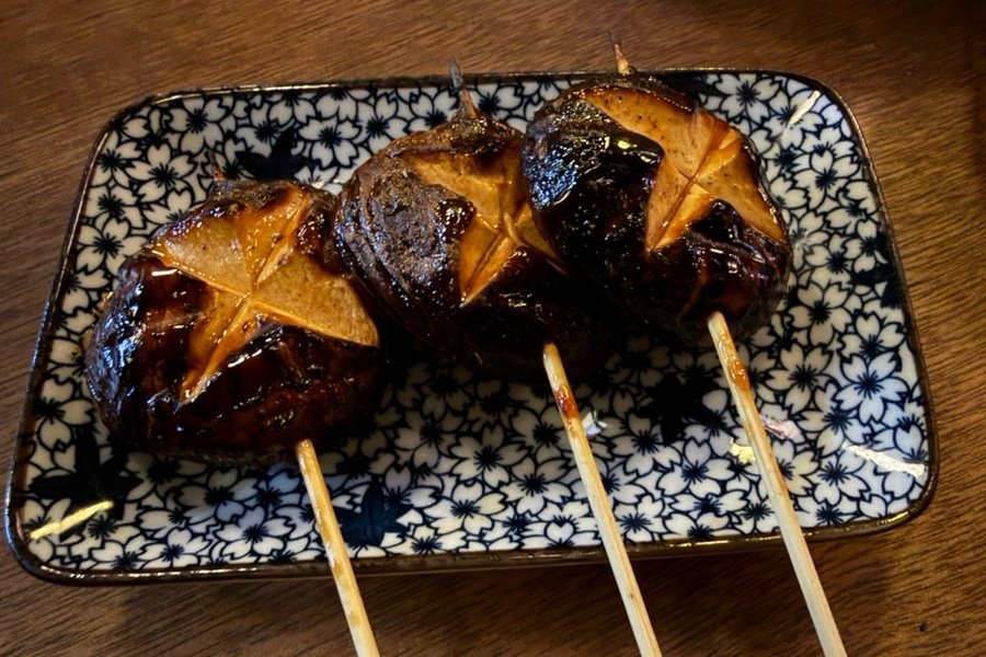 Grilled chicken hearts