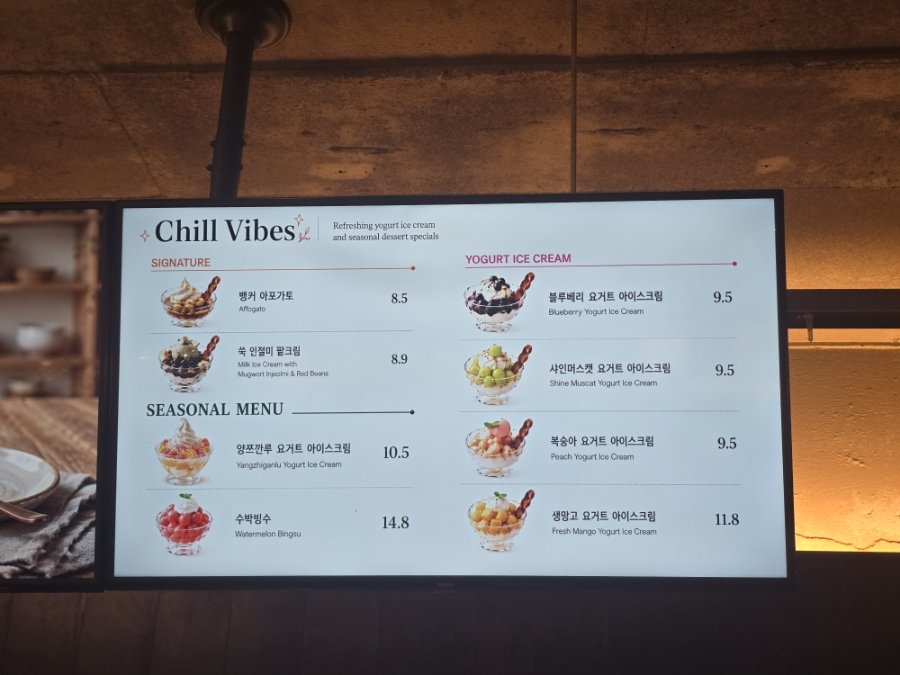 Menu board