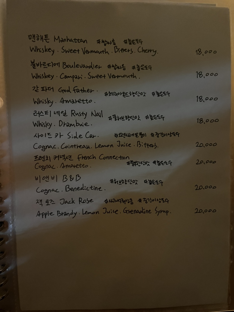 Menu board