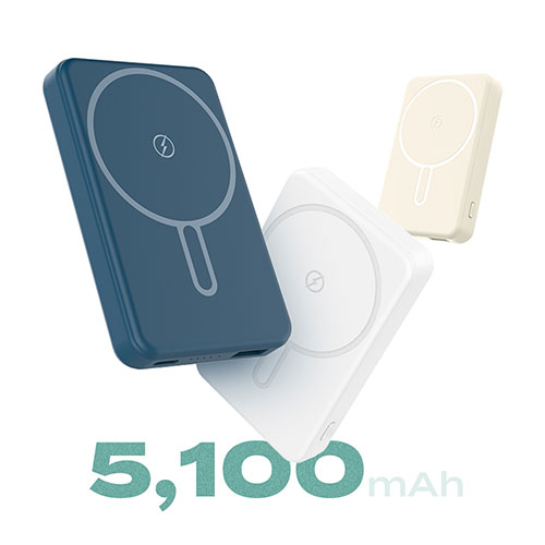 PD 20W Wired and Wireless Fast Charging Magnetic Power Bank 5100mAh with USB-C 30cm Cable, image 1