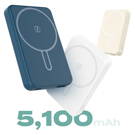 PD 20W Wired and Wireless Fast Charging Magnetic Power Bank 5100mAh with USB-C 30cm Cable