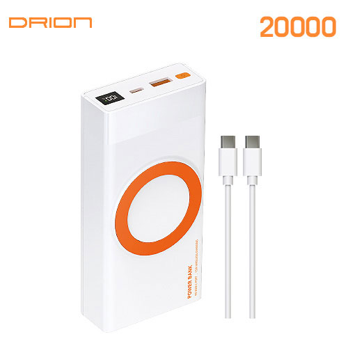 15W Fast Wireless + PD 20W Fast USB-C + 18W Fast USB Port LCD Wireless Charging Power Bank 20000mAh (CTOC 20CM Cable Included), image 1