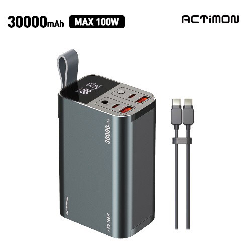 Ultra-Fast PD 100W Large Capacity Lantern Power Bank 30000mAh, image 1