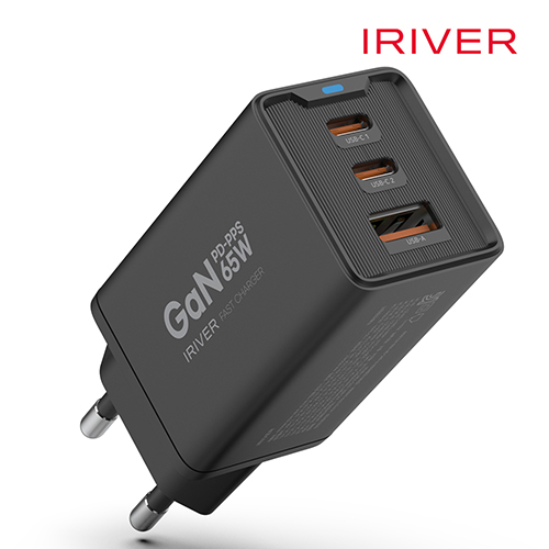 GaN PD PPS 65W 3-Port Super Fast Home Charger (USB-C to USB-C Cable Included), image 1