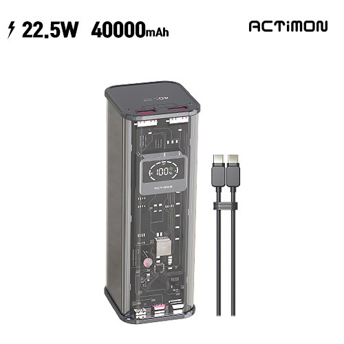 High-Speed PD 20W 5-Port Power Bank 40000mAh (USB-C to USB-C 1M Cable Included), image 1