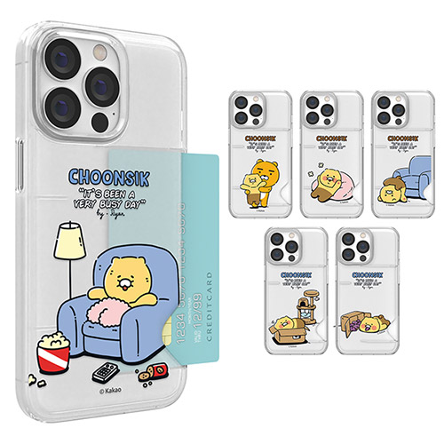 iPhone 13 Pro Chunsik Cartoon Day Semi-Transparent Slim Card Case, image 1