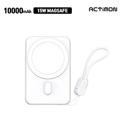 15W Fast MagSafe Power Bank 10000mAh With USB-C to USB-C Short Strap Cable, image 1
